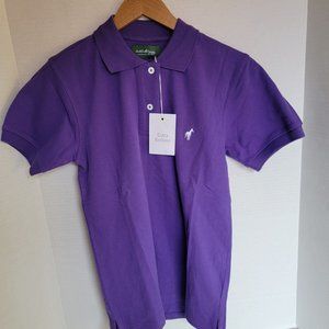 Southern Dignity Womens Polo Short Sleeve Purple Shirt Horse Logo M